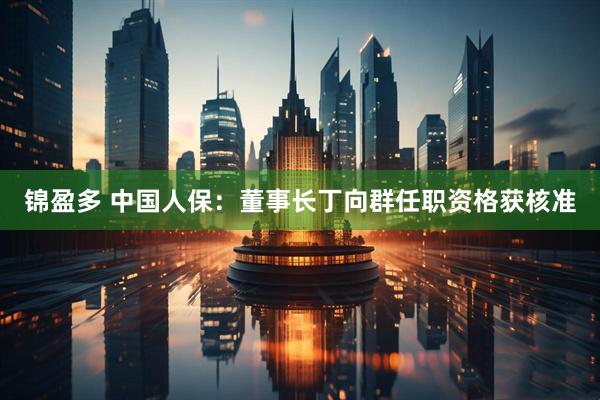 锦盈多 中国人保：董事长丁向群任职资格获核准